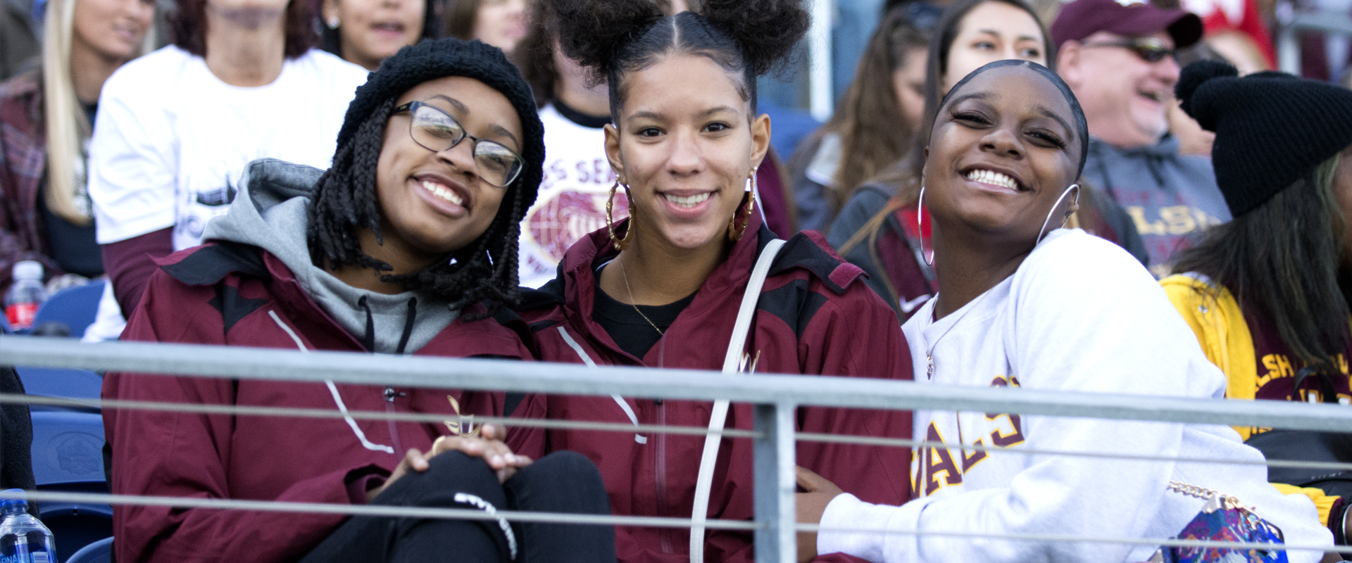 photo of Walsh students at football game