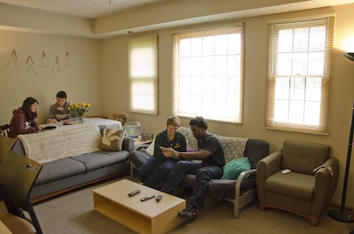 Photo of Students in Apartments Living Room