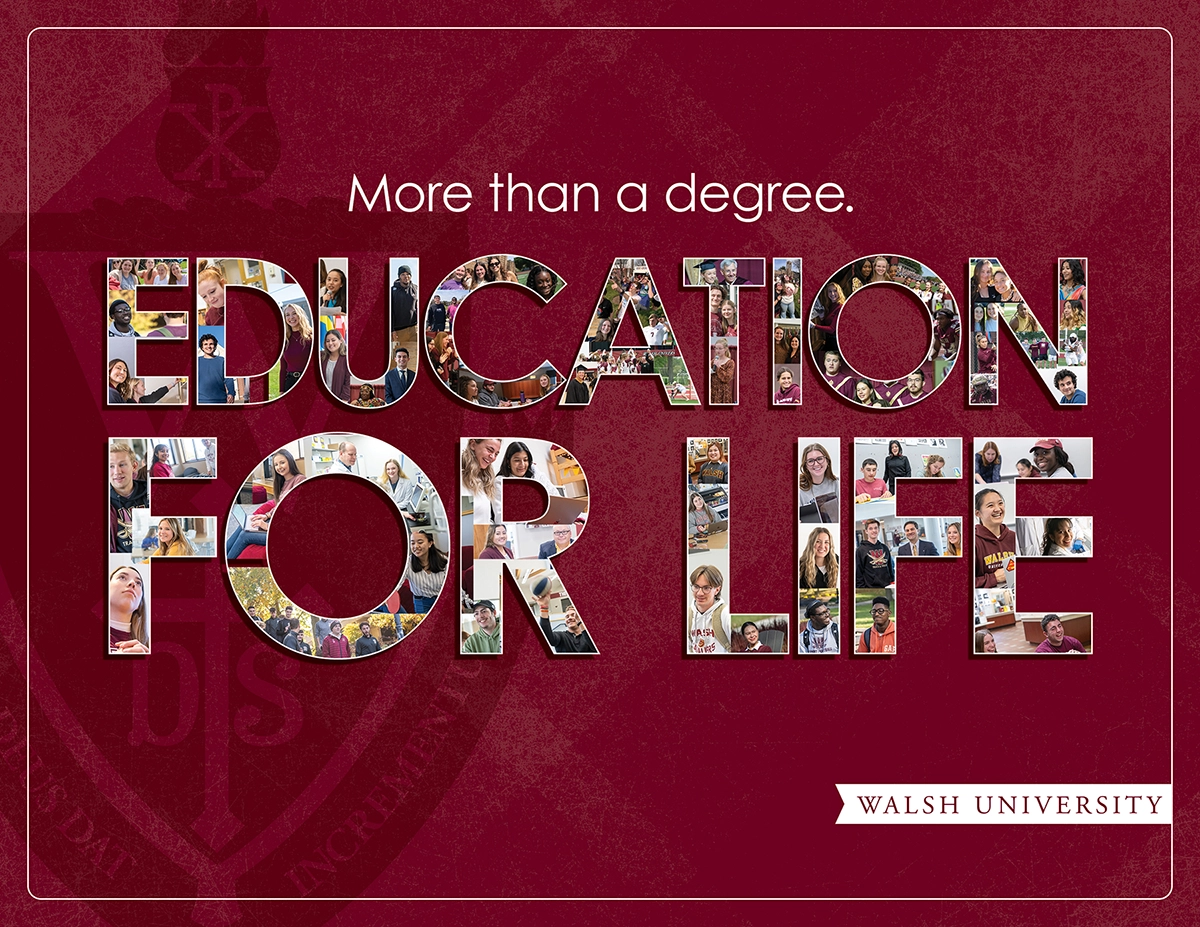 Admissions viewbook cover artwork: More than a degree, Education for Life